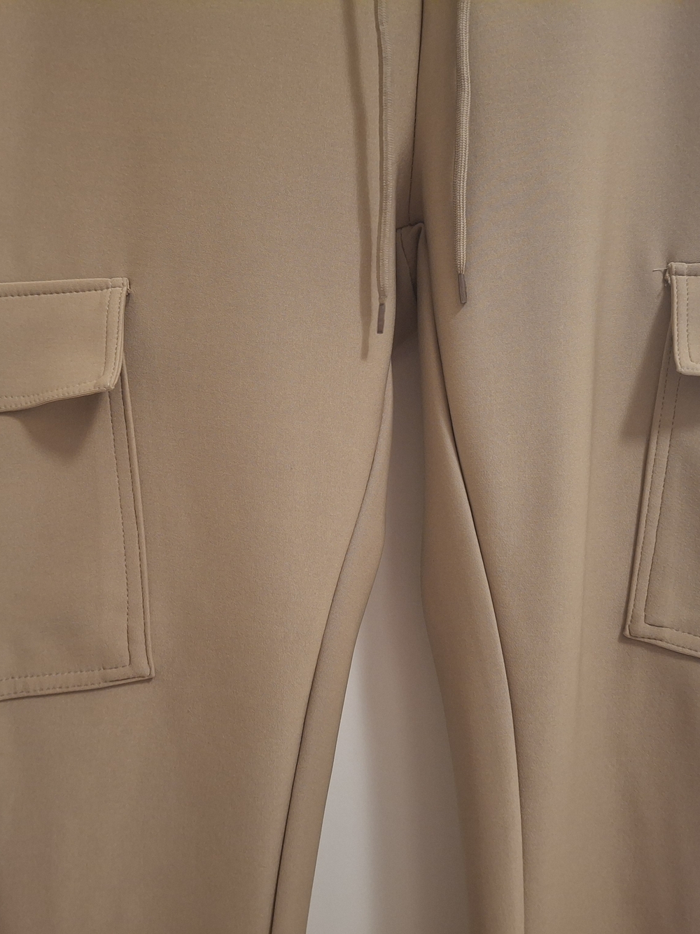 Drawstring Cargo Joggers - Tan - Picture 2 of 6